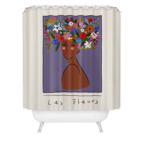 constanzaillustrates Les Fleurs Shower Curtain