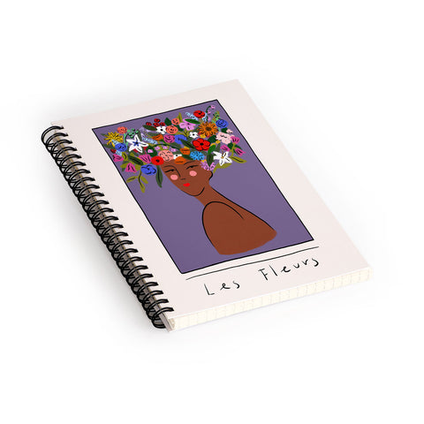 constanzaillustrates Les Fleurs Spiral Notebook