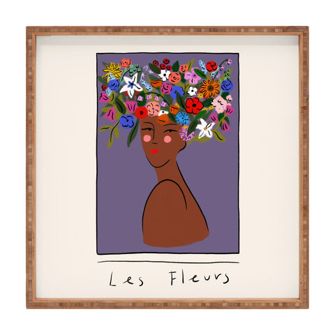 constanzaillustrates Les Fleurs Square Tray