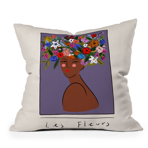 constanzaillustrates Les Fleurs Outdoor Throw Pillow