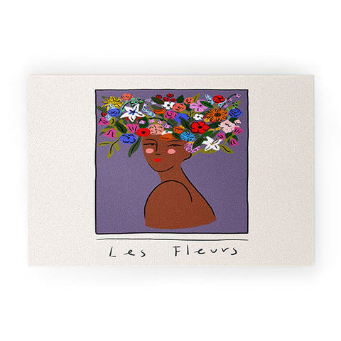 constanzaillustrates Les Fleurs Welcome Mat