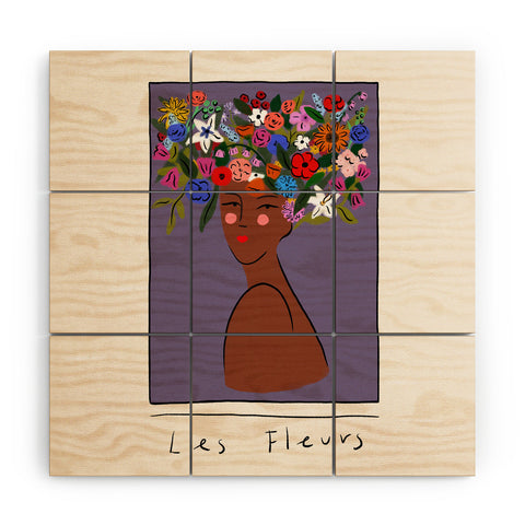 constanzaillustrates Les Fleurs Wood Wall Mural