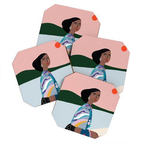 constanzaillustrates The Sunset Coaster Set