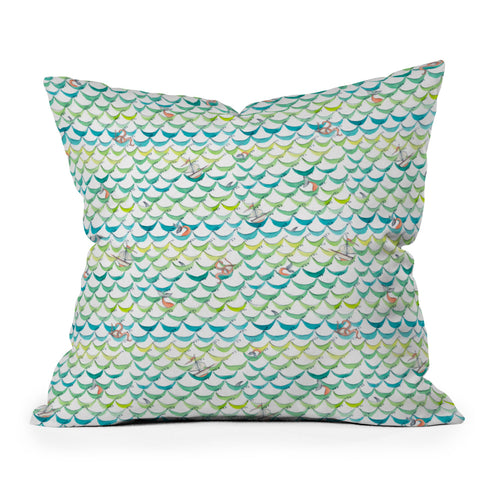 Cori Dantini A Day on the Ocean Outdoor Throw Pillow