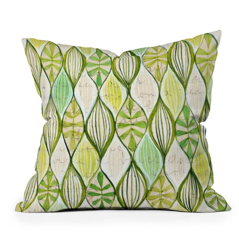 Cori Dantini Green Outdoor Throw Pillow