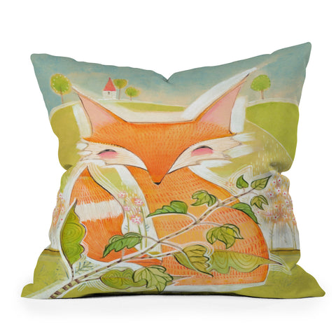 Cori Dantini Little Fox Outdoor Throw Pillow