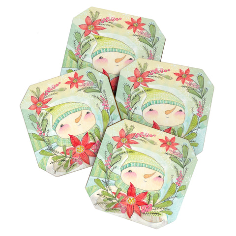 Cori Dantini Snow Guy Coaster Set