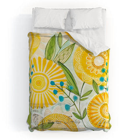 Cori Dantini Sun Burst Flowers Duvet Cover