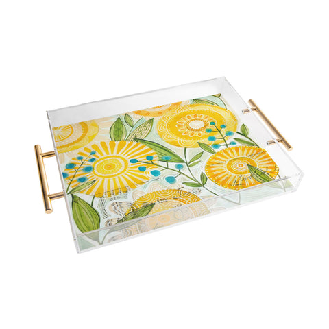 Cori Dantini Sun Burst Flowers Acrylic Tray