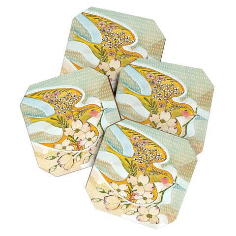 Cori Dantini the goldfinch Coaster Set