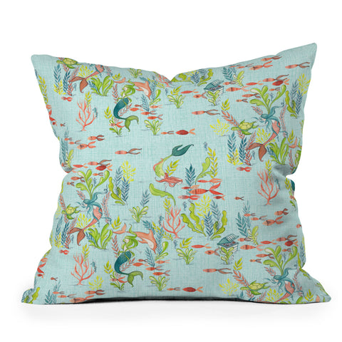 Cori Dantini The Mermaids Tale Outdoor Throw Pillow