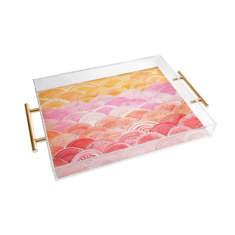 Cori Dantini Warm Spectrum Rainbow Acrylic Tray