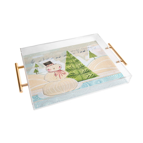 Cori Dantini White Christmas Acrylic Tray