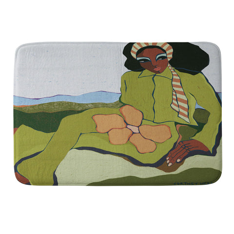 cortneyherron Bloom Green Memory Foam Bath Mat