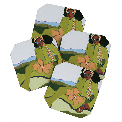 cortneyherron Bloom Green Coaster Set