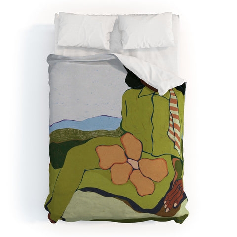 cortneyherron Bloom Green Duvet Cover
