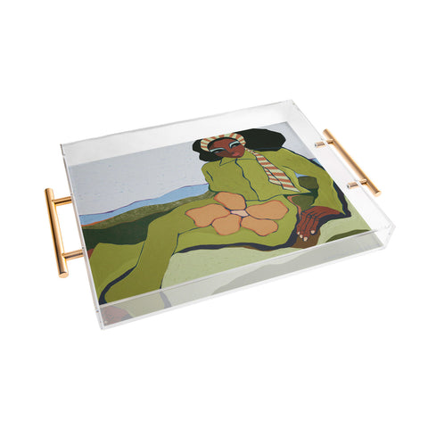 cortneyherron Bloom Green Acrylic Tray