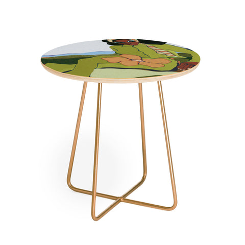 cortneyherron Bloom Green Round Side Table