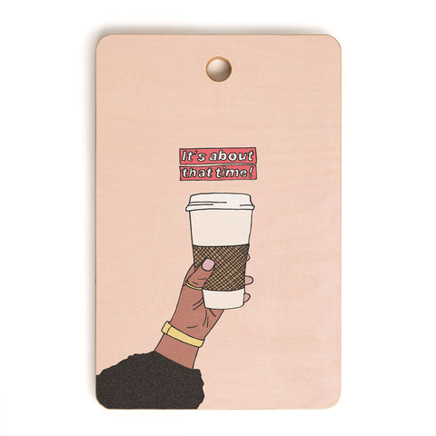 cortneyherron Coffee Time I Cutting Board Rectangle