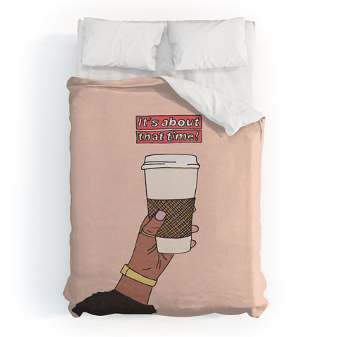 cortneyherron Coffee Time I Duvet Cover