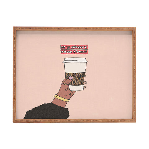 cortneyherron Coffee Time I Rectangular Tray