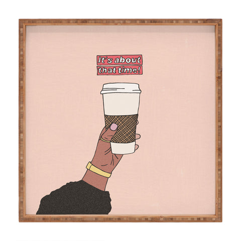 cortneyherron Coffee Time I Square Tray