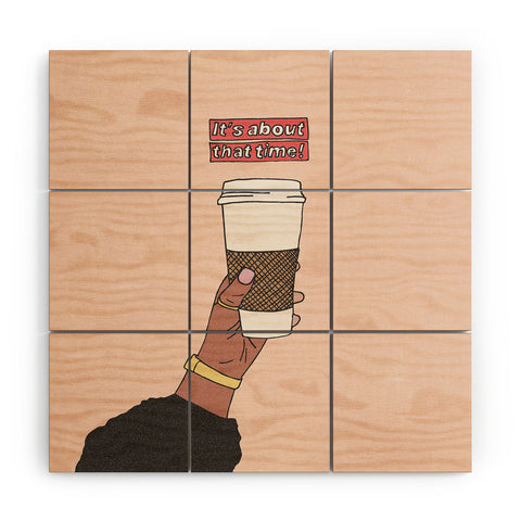 cortneyherron Coffee Time I Wood Wall Mural