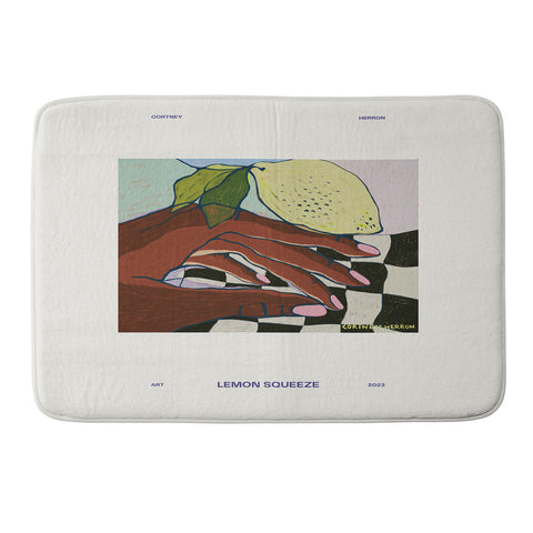 cortneyherron Lemon Squeeze Poster Memory Foam Bath Mat