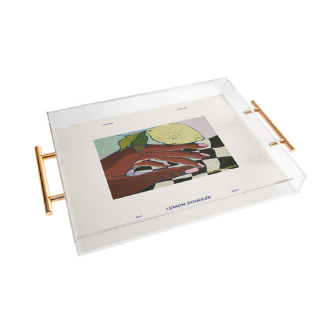 cortneyherron Lemon Squeeze Poster Acrylic Tray