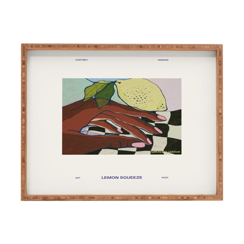 cortneyherron Lemon Squeeze Poster Rectangular Tray