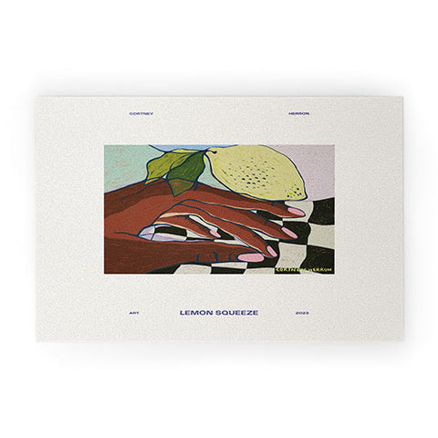cortneyherron Lemon Squeeze Poster Welcome Mat
