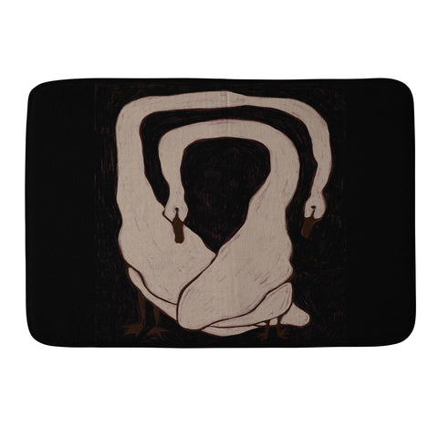 cortneyherron Two Swans Memory Foam Bath Mat