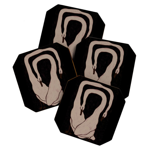 cortneyherron Two Swans Coaster Set