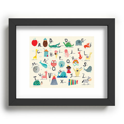 cory reid Animal Alphabet Landscape Recessed Framing Rectangle