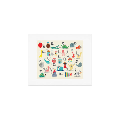 cory reid Animal Alphabet Landscape Art Print