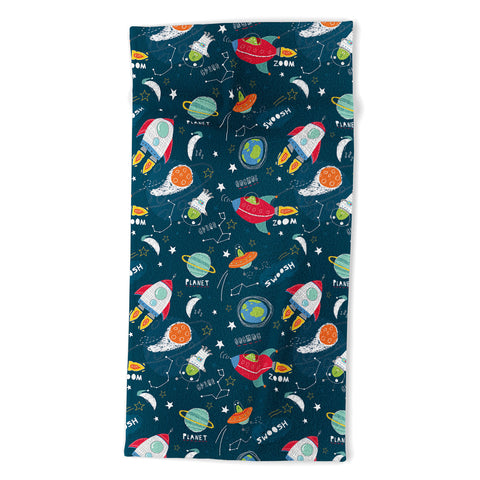 cory reid Blast Off Beach Towel