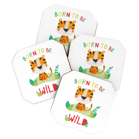 cory reid Born to Be Wild Tiger Coaster Set
