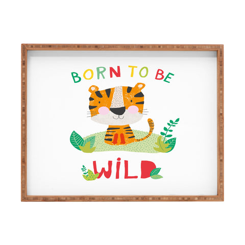 cory reid Born to Be Wild Tiger Rectangular Tray
