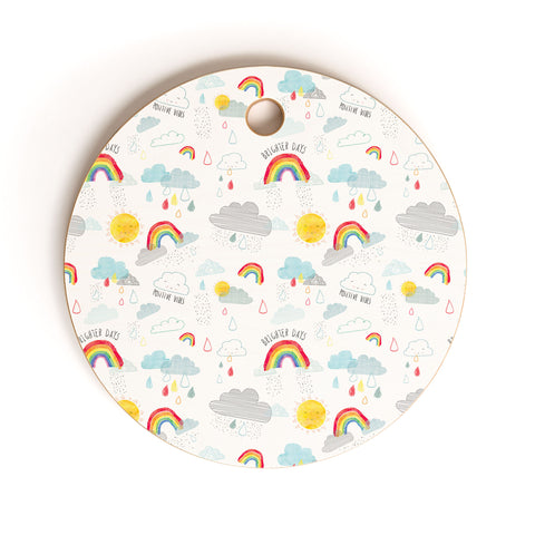 cory reid Brighter Days Cutting Board Round