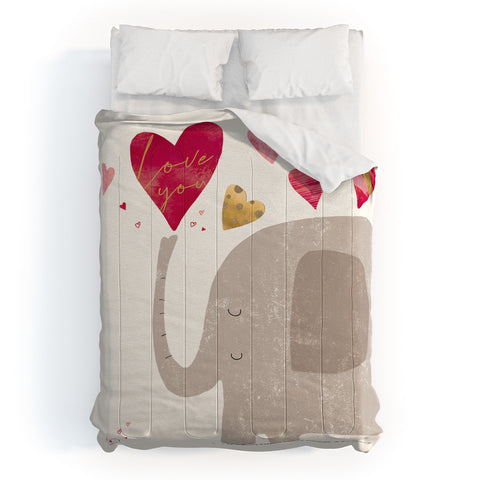 cory reid Elephant Hearts Comforter