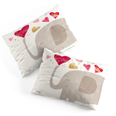cory reid Elephant Hearts Pillow Shams