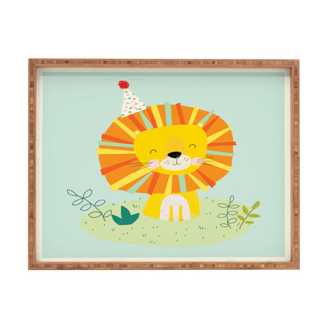 cory reid Juvenile Lion Rectangular Tray