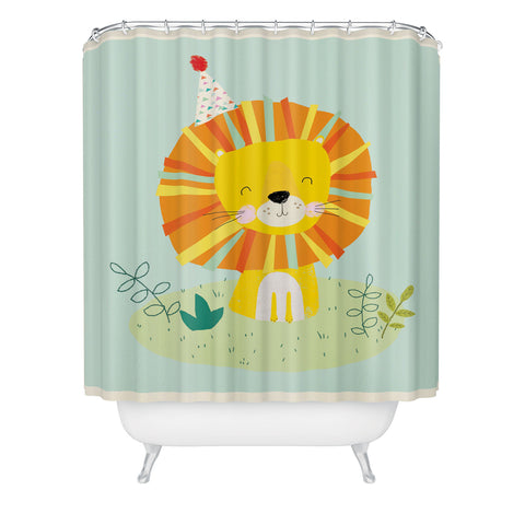 cory reid Juvenile Lion Shower Curtain