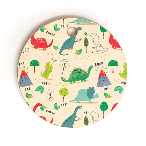 cory reid ROOOARSOME Cutting Board Round