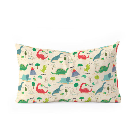 cory reid ROOOARSOME Oblong Throw Pillow