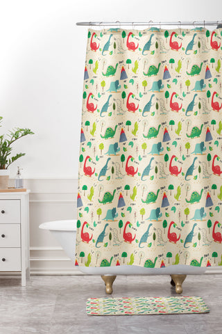 cory reid ROOOARSOME Shower Curtain And Mat