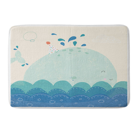 cory reid Whale Memory Foam Bath Mat