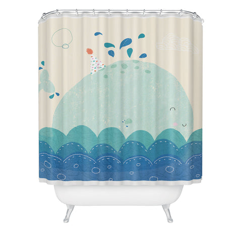 cory reid Whale Shower Curtain