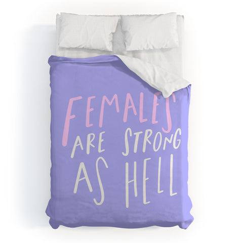 Craft Boner Females are strong as hell center Duvet Cover