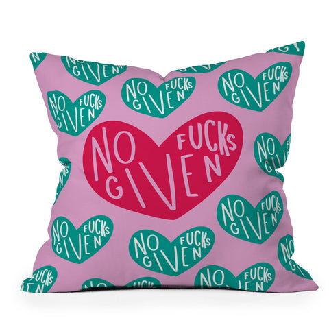 Craft Boner No Fucks Given Outdoor Throw Pillow